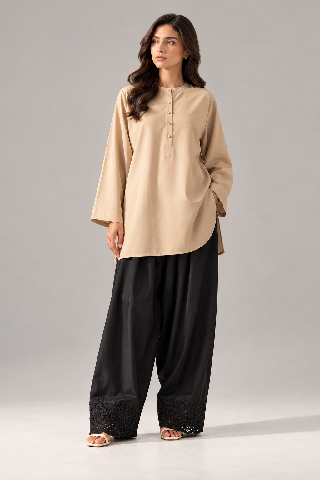 Black Embroidered Shalwar - 01