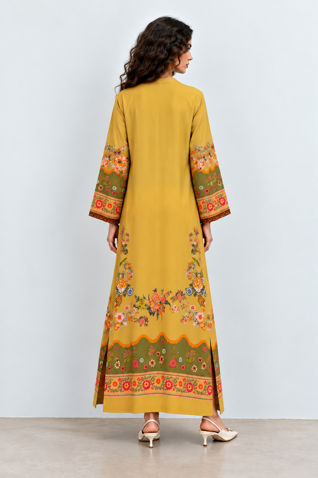 Mustard Bloom Kaftan