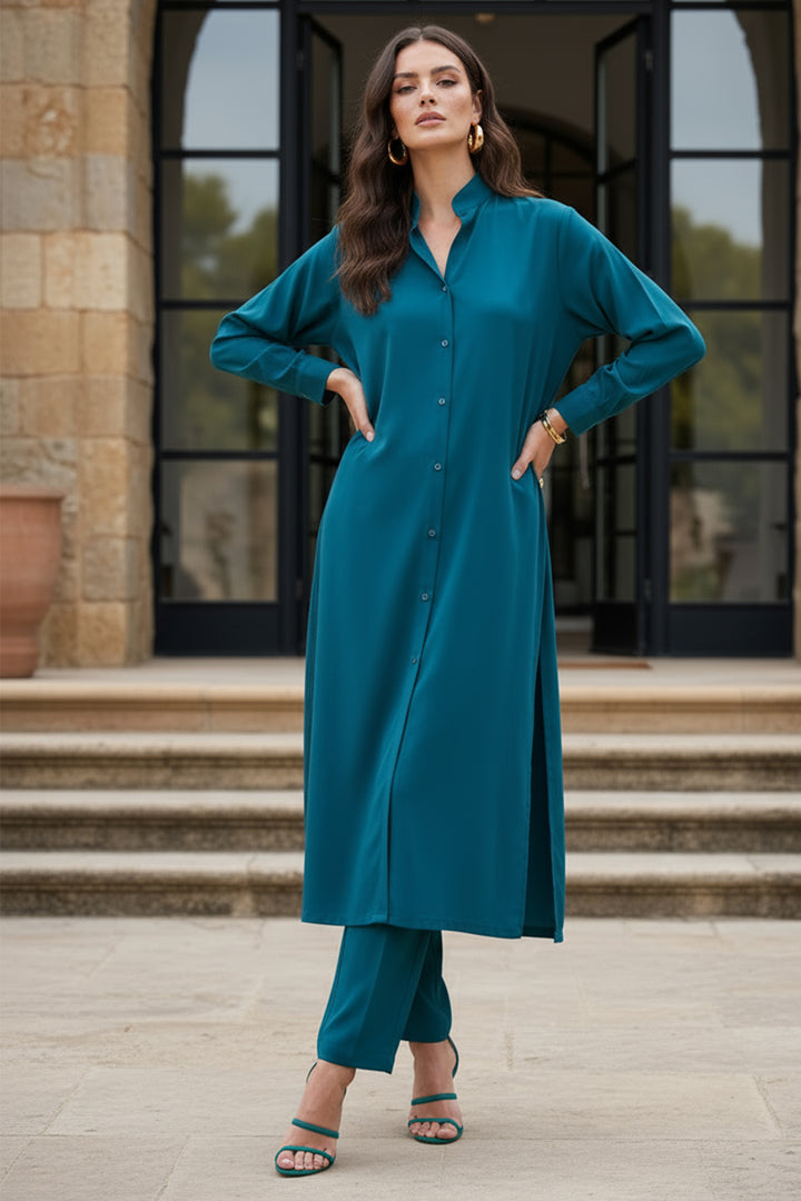 Persian Green Long Dress