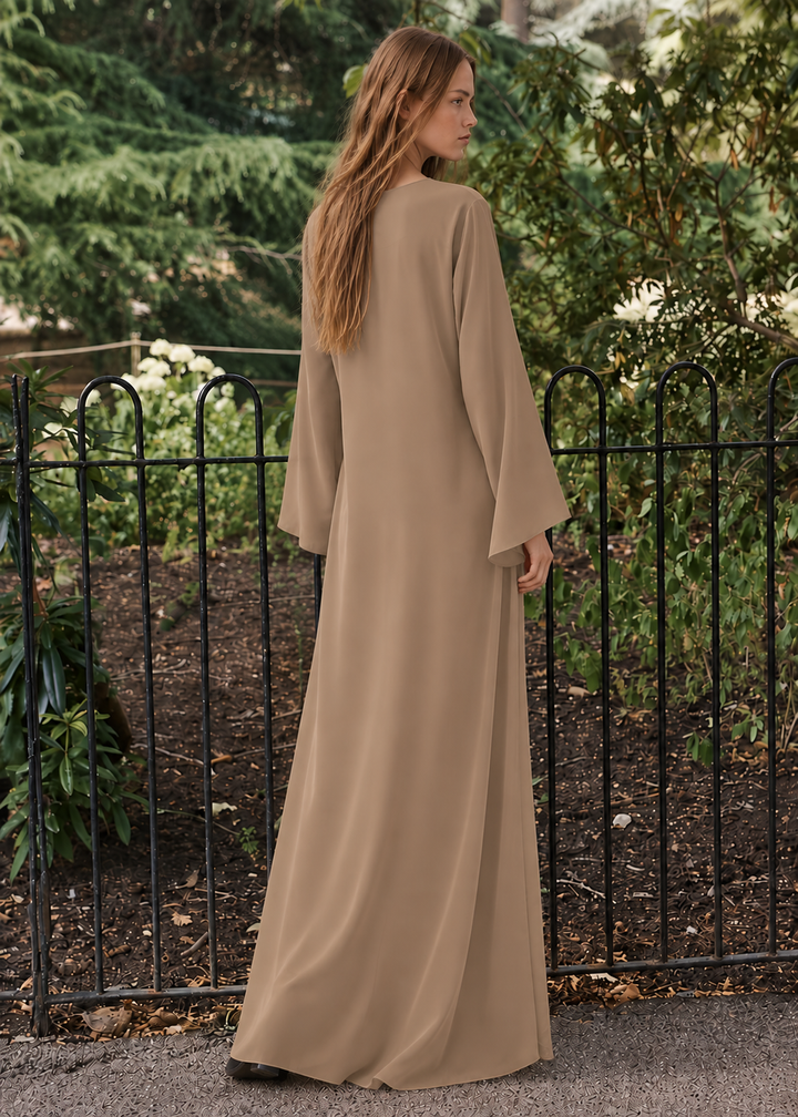 Mocha Georgette Maxi Dress