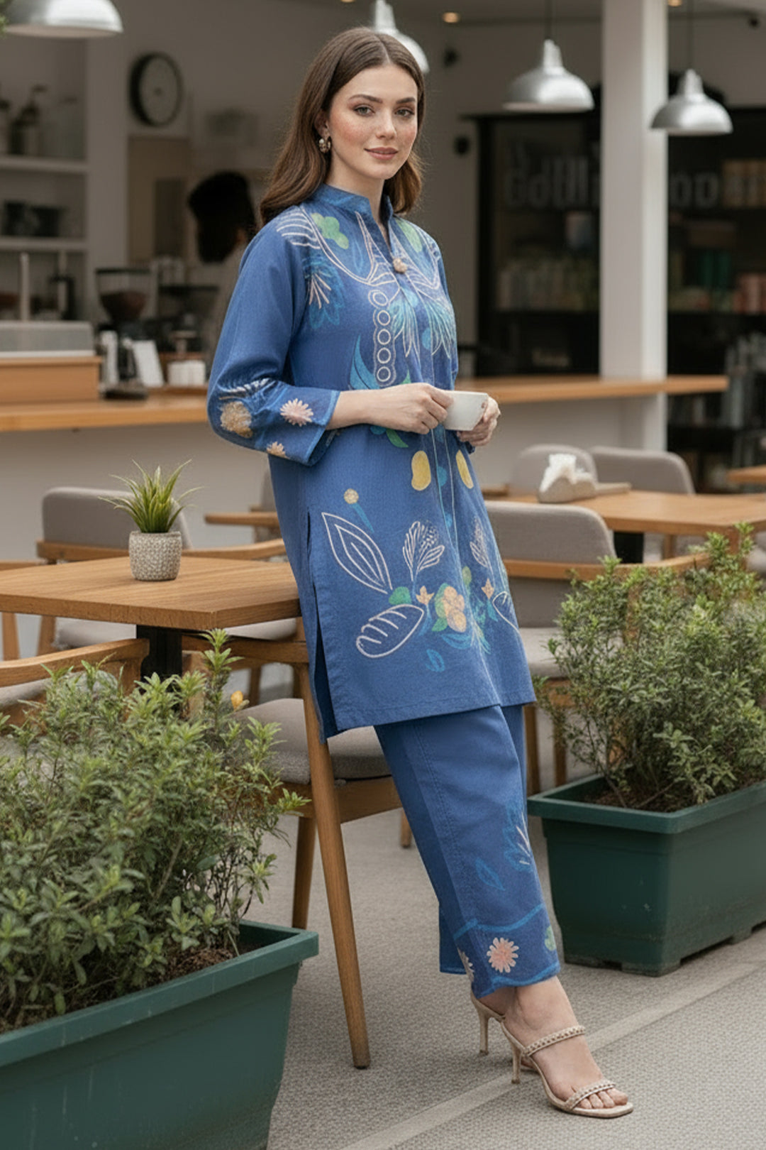 2 Piece Printed  Suit - 68