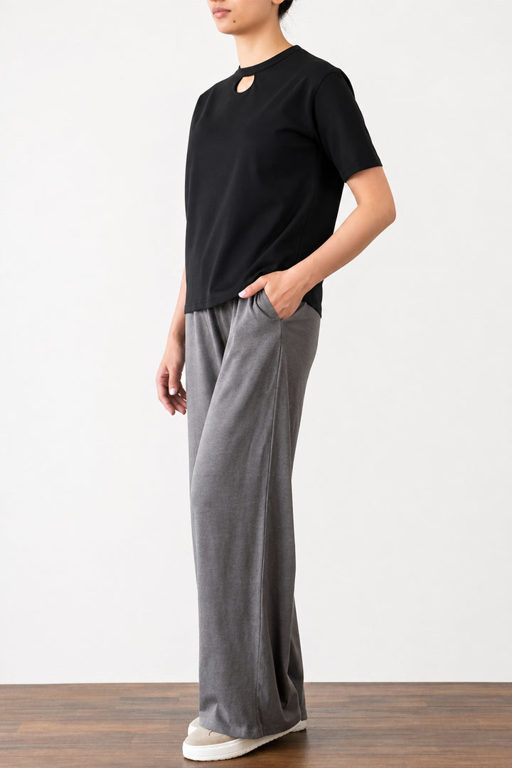 Grey Wide Leg Trouser