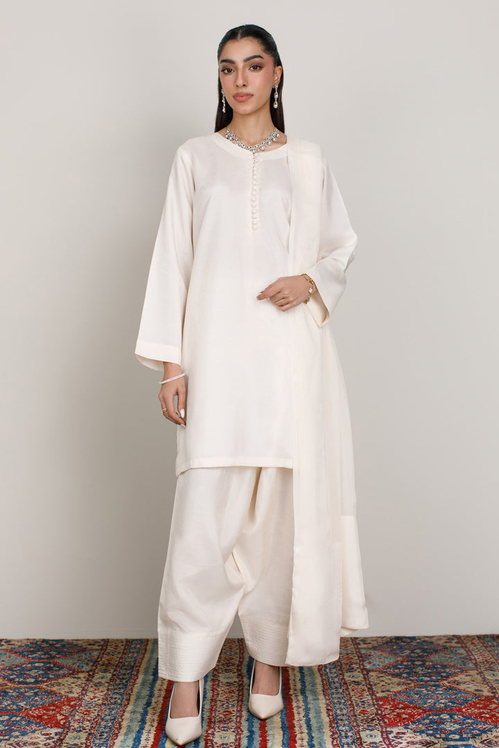 Ivory Korean Silk 3-Piece Set