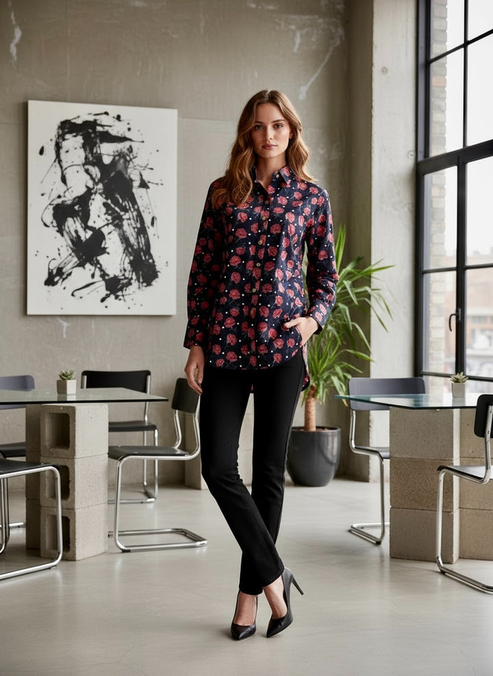 Printed Silk Top - 07