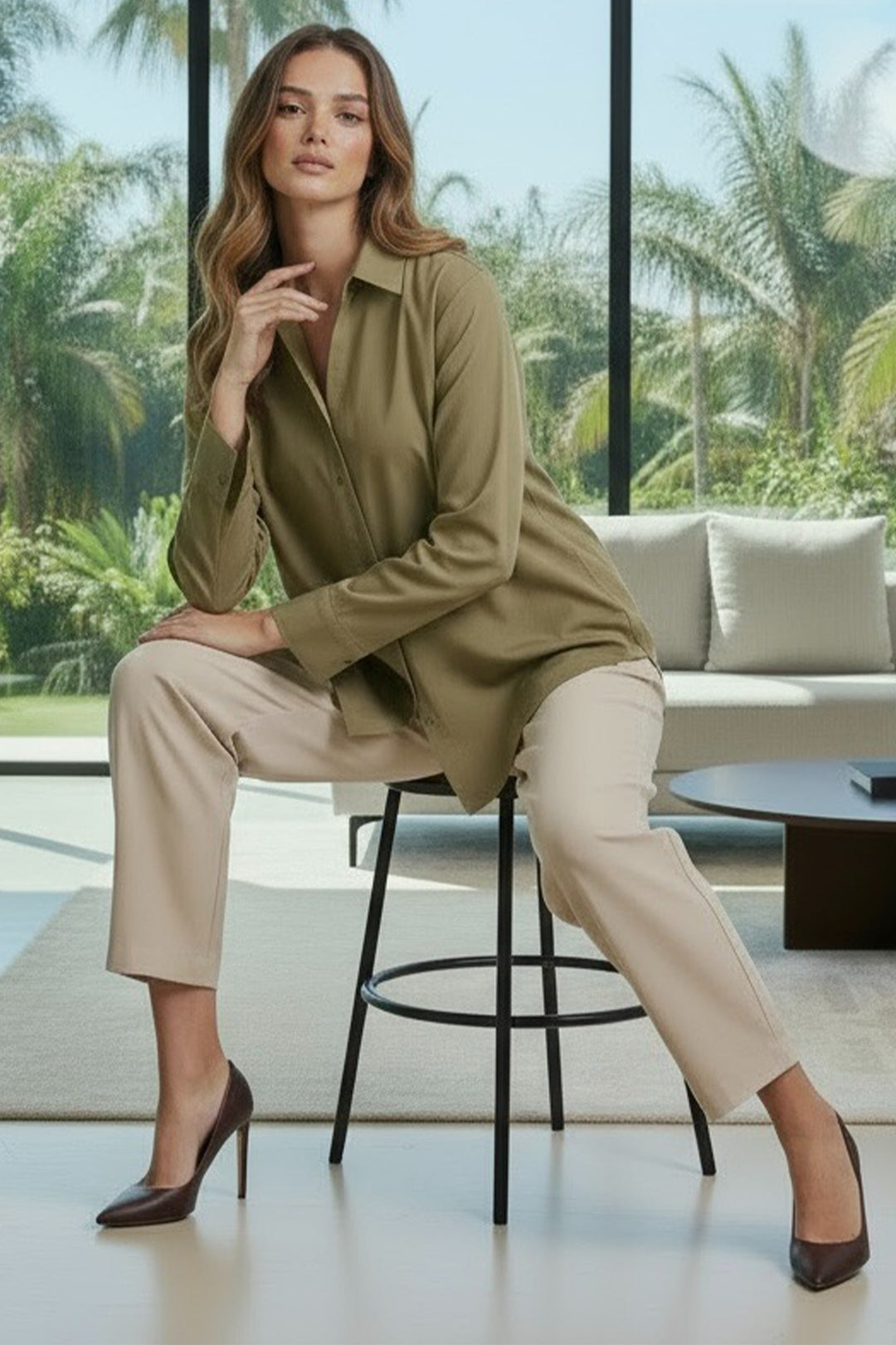Basil Cambric Top