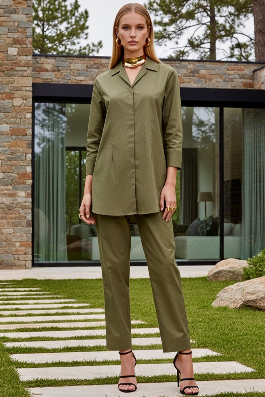 2 Pcs Cambric Co Ord Set