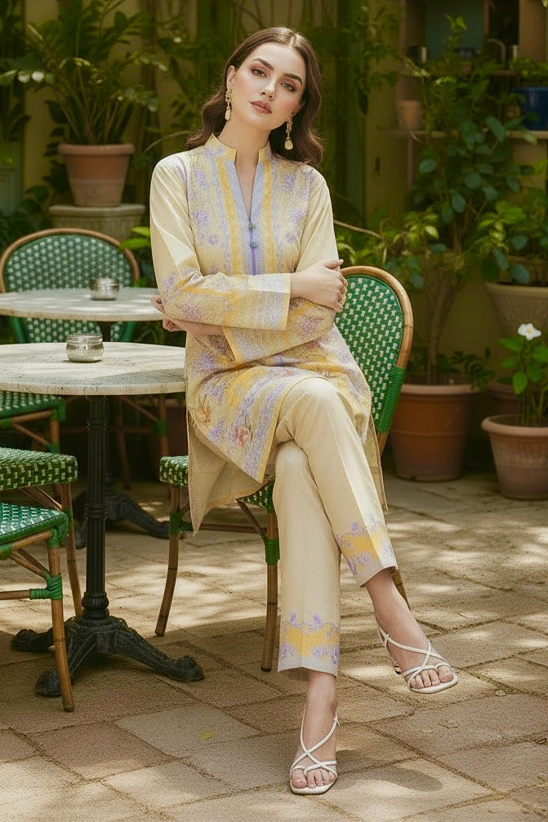 2 Piece Printed  Suit - 58