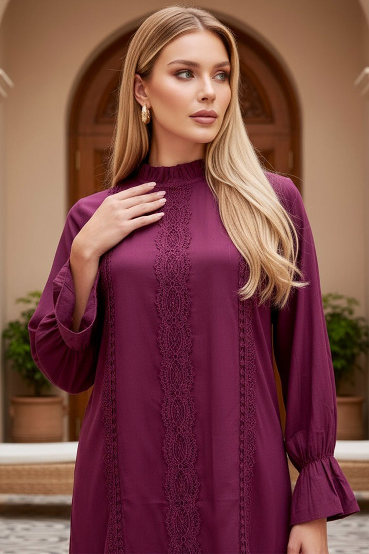 Plum Lace Co Ord Set - 02