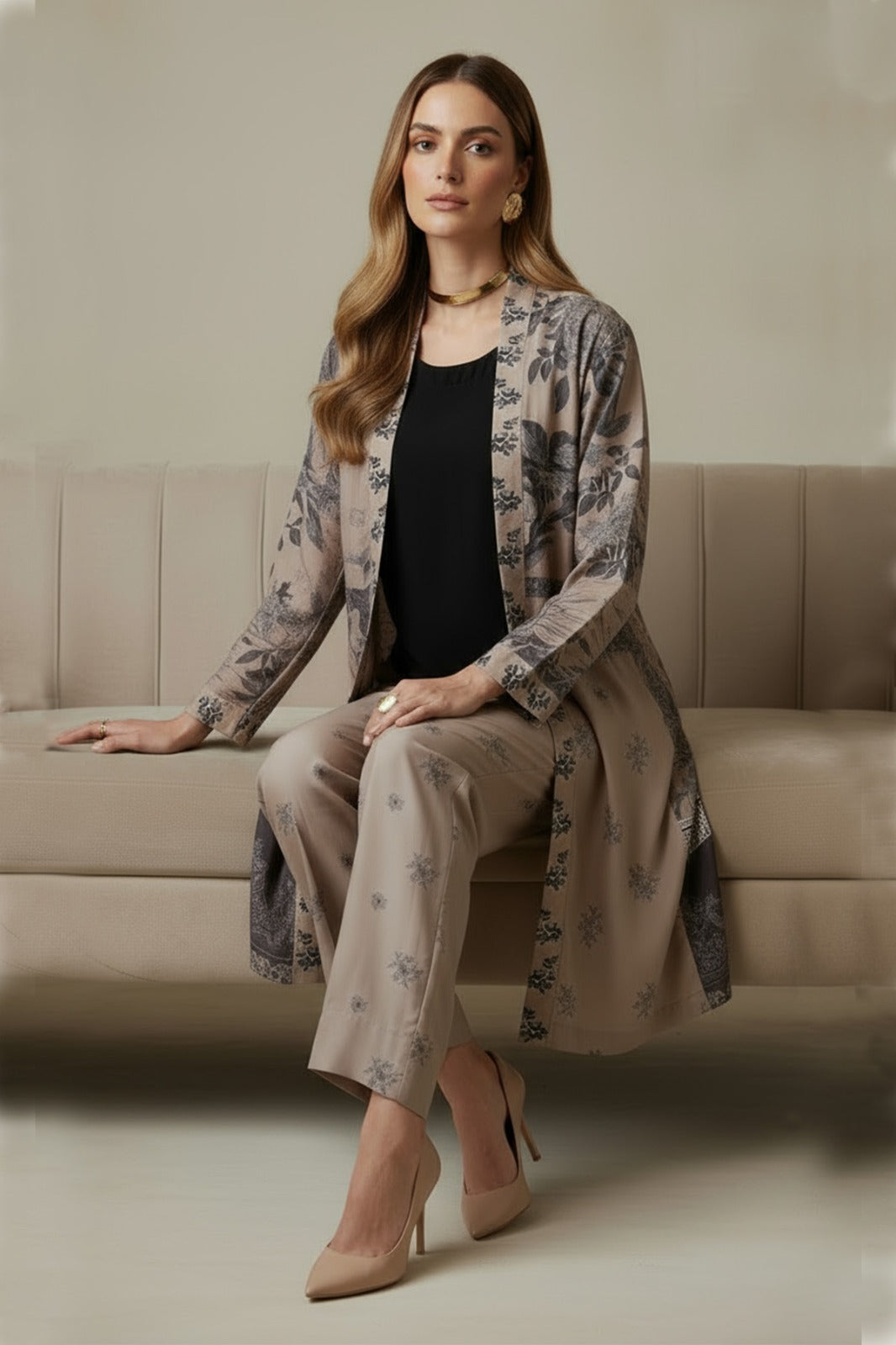 Printed Layered Dress