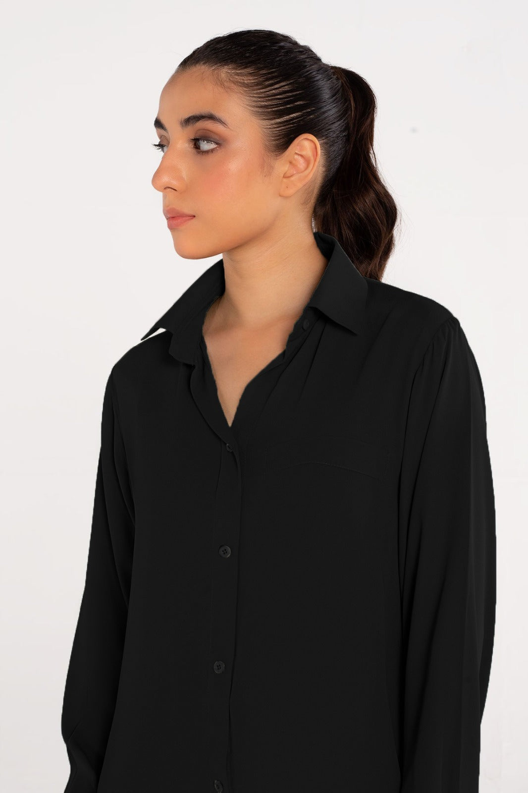 Black crepe Top - 02
