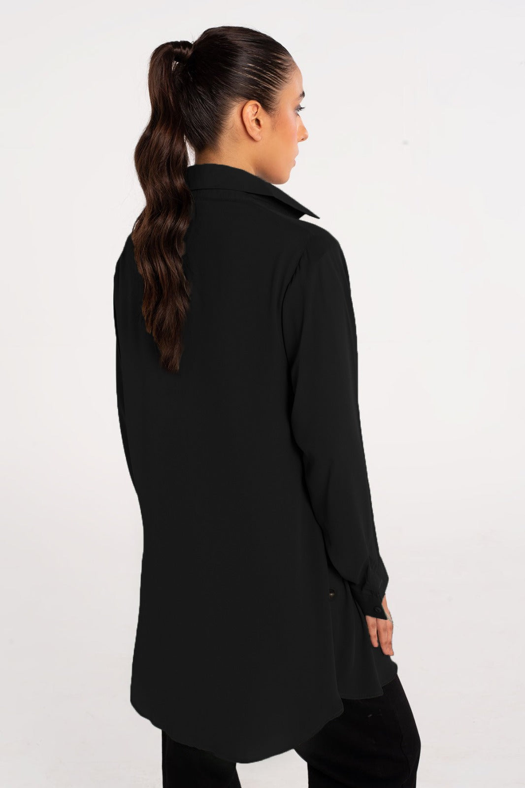 Black crepe Top - 02