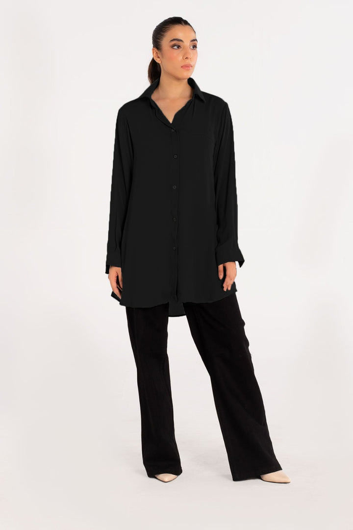 Black crepe Top - 02