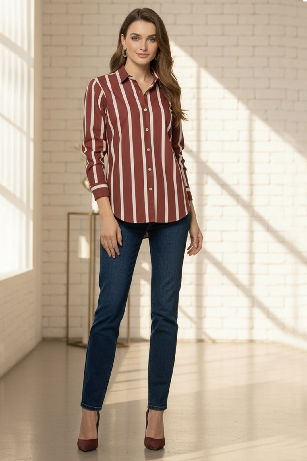Striped Collar Shirt - 2