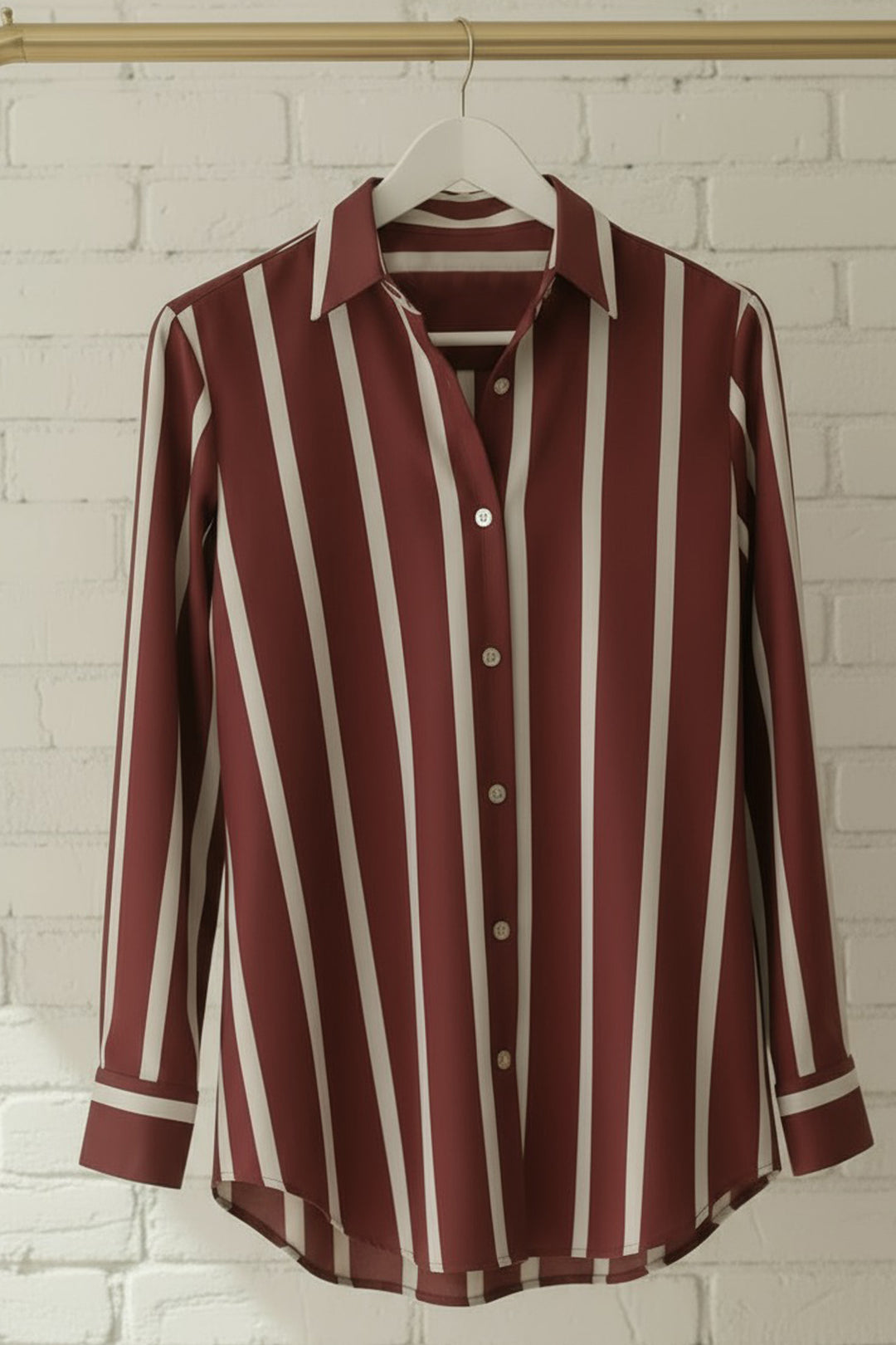 Striped Collar Shirt - 2