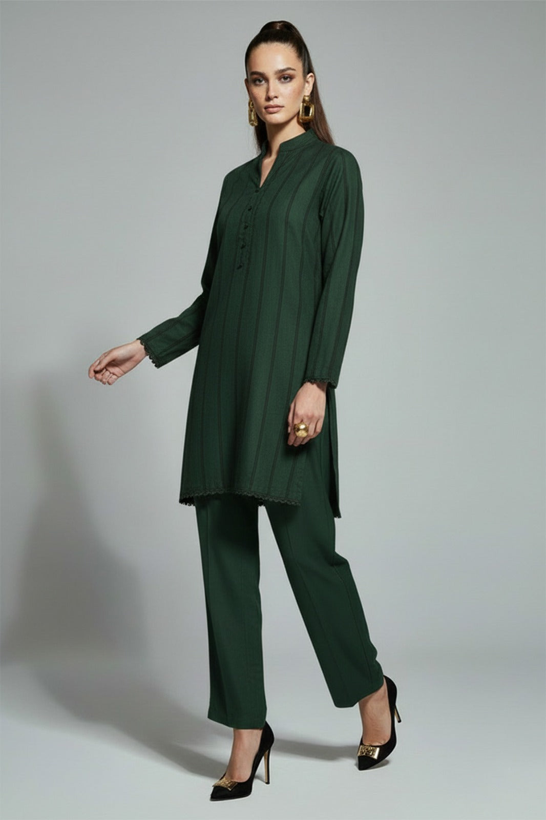 Bottle Green Dress - 01