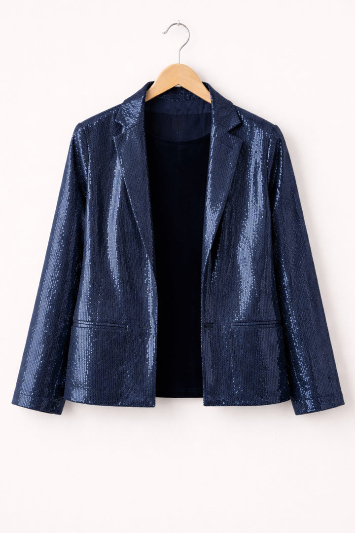 Blue Sequin Coat