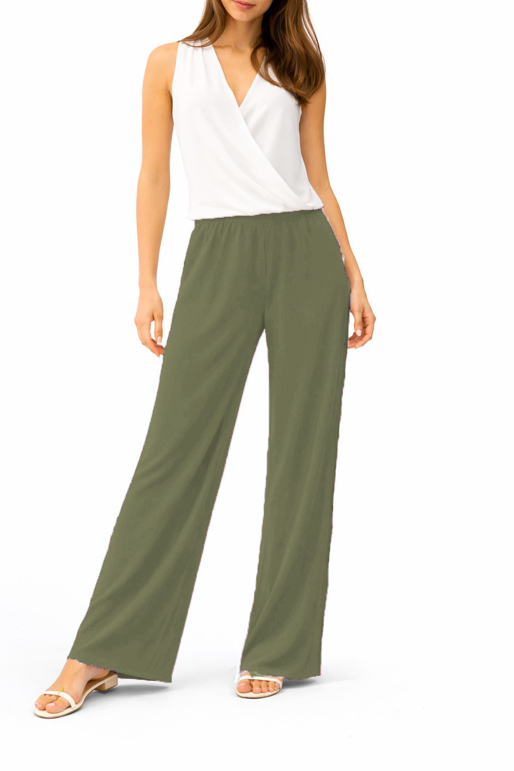 Mashroom Olive Plain Trouser
