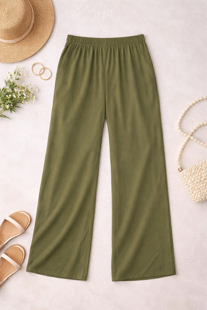 Mashroom Olive Plain Trouser