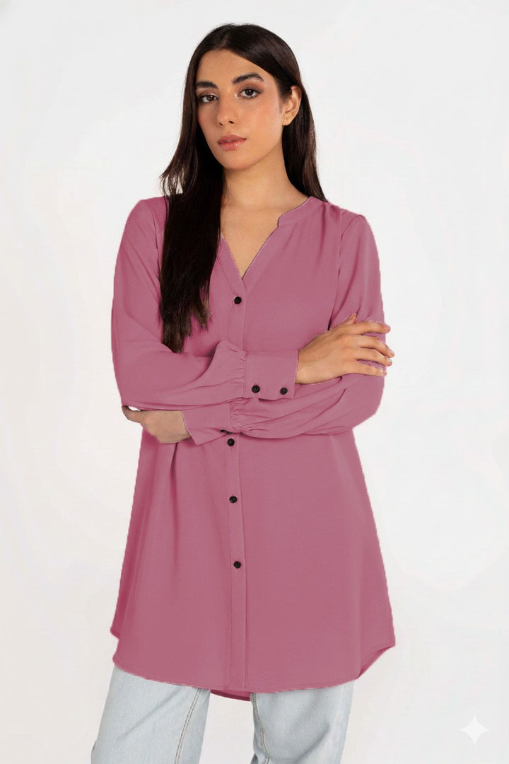 Blush Pink V-Neck Top