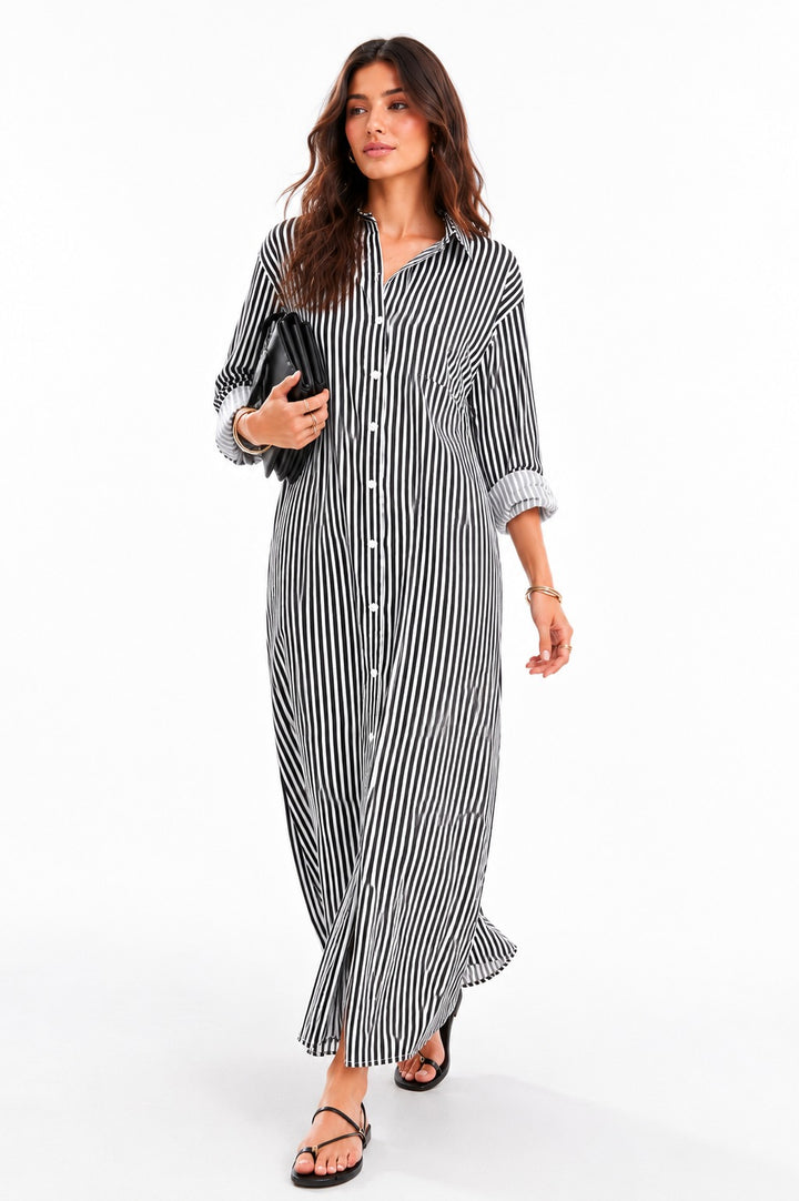 Striped Long Dress