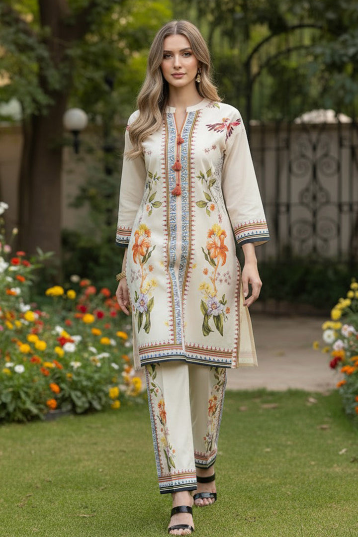 2 Piece Printed  Suit - 74