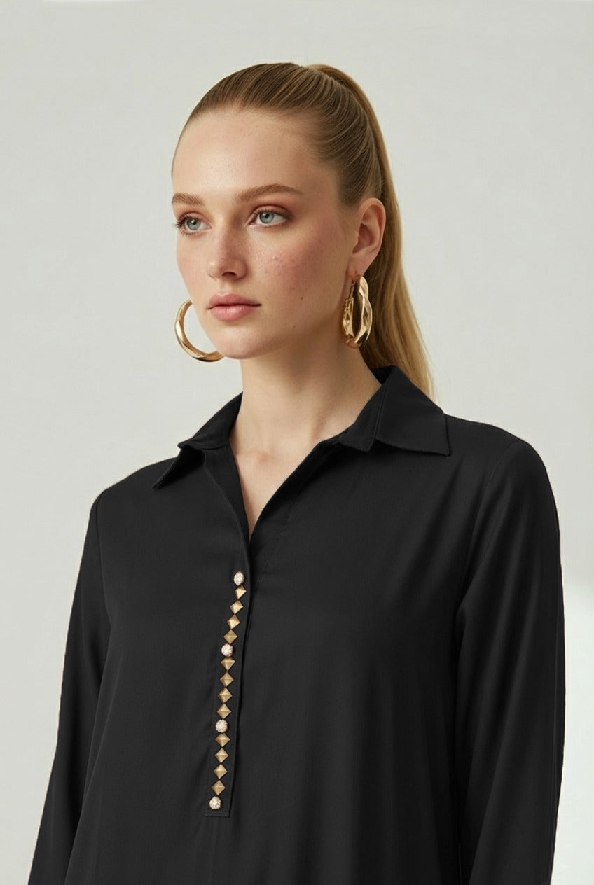 Studded Black Shirt