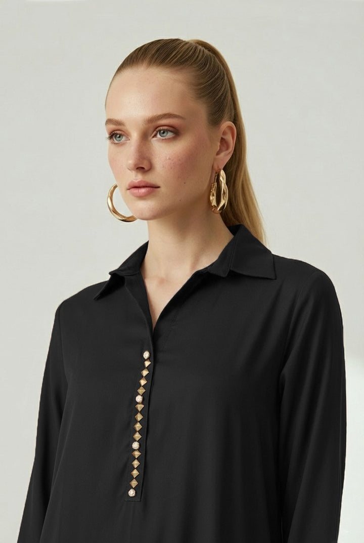 Studded Black Shirt