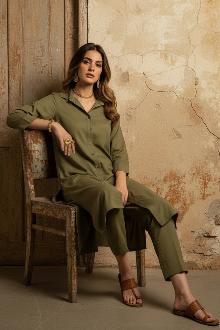 Camo Green Dress - 01