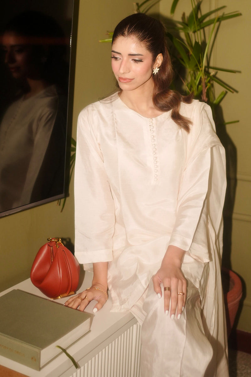 Ivory Korean Silk 3-Piece Set