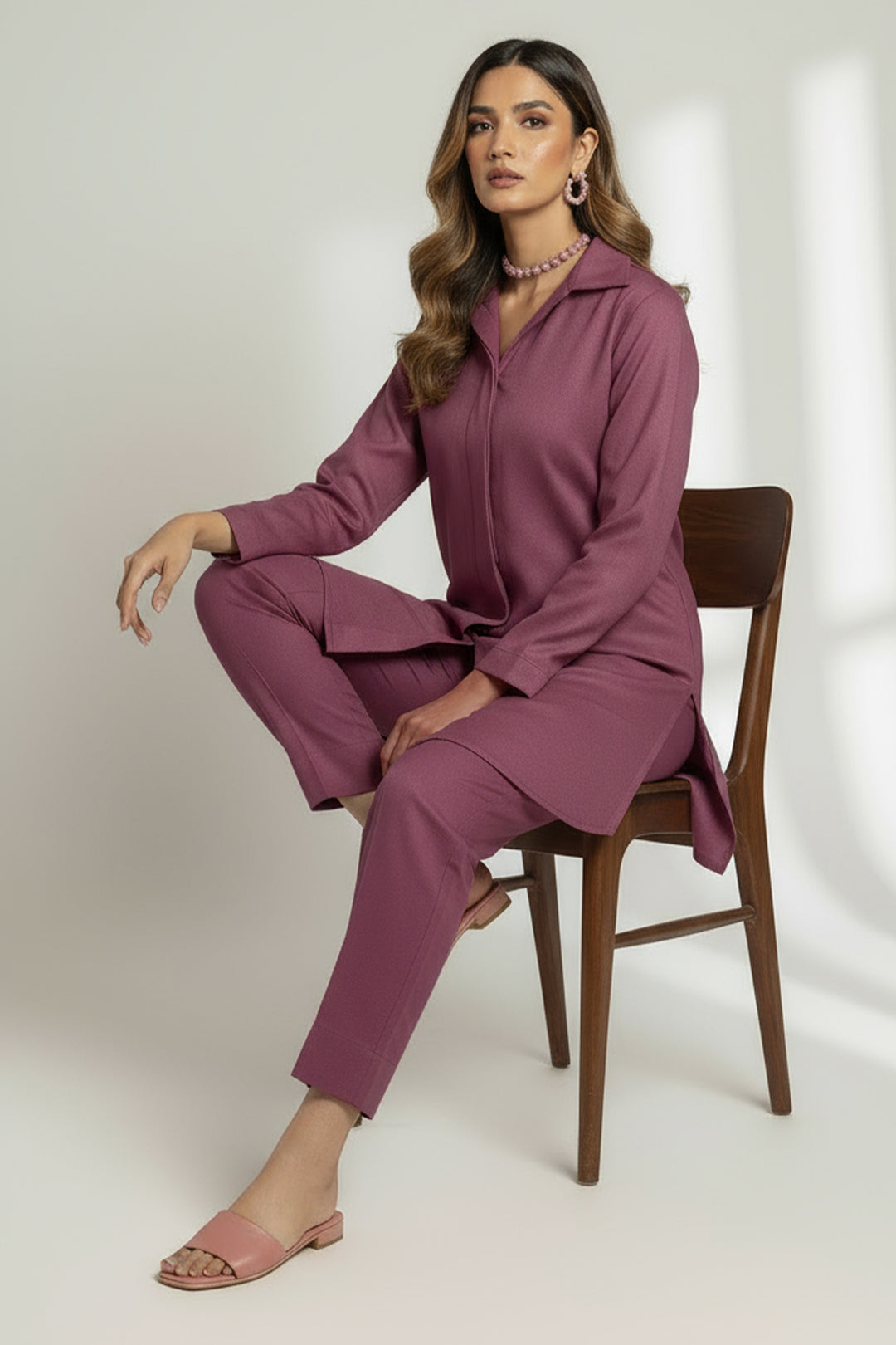 Khaddar Co Ord Set- 06