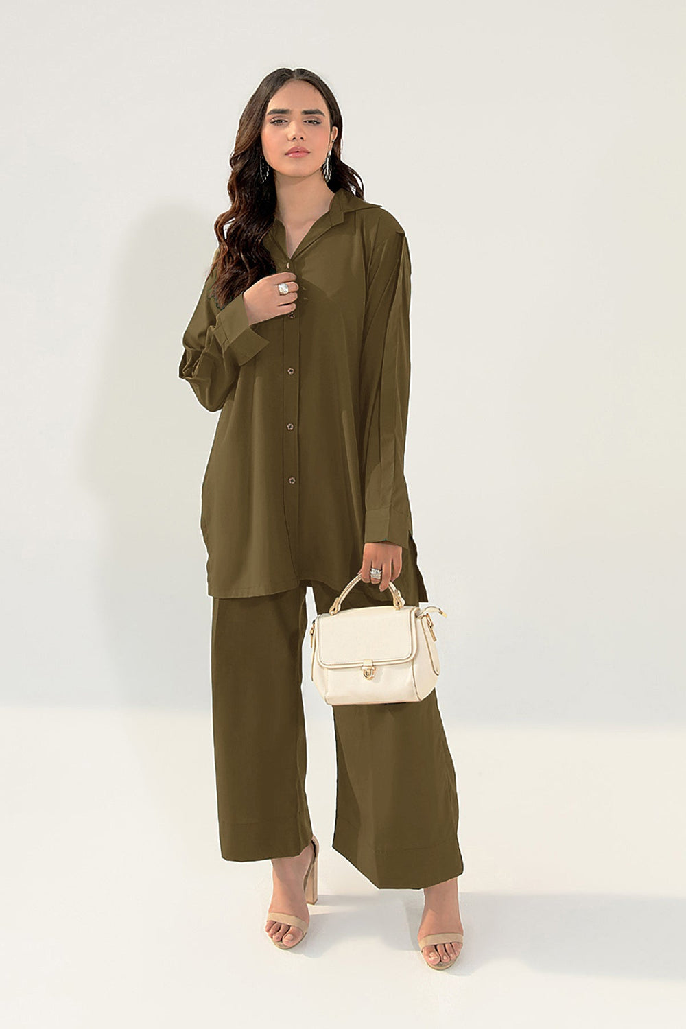 Army Green Grip Tunic - Peach Republic