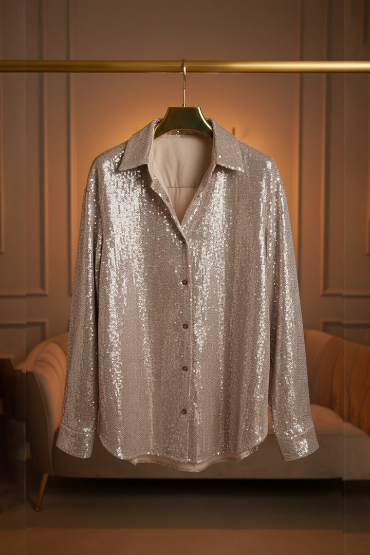Sequin Collared Shirt - 02