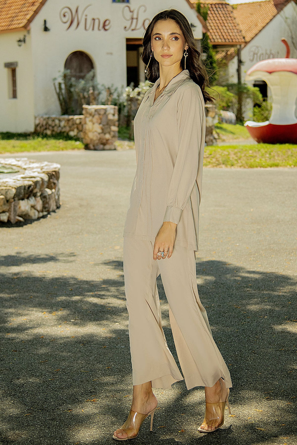 Beige Co Ord Set - 01 - Peach Republic