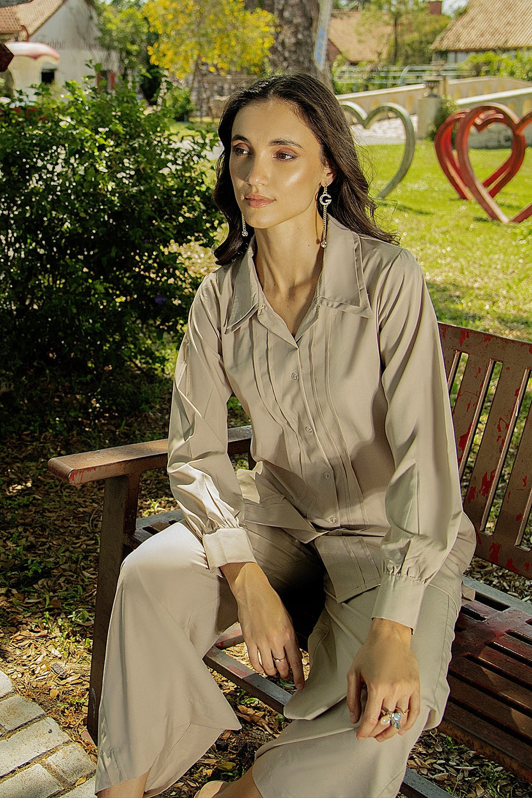 Beige Co Ord Set - 01 - Peach Republic