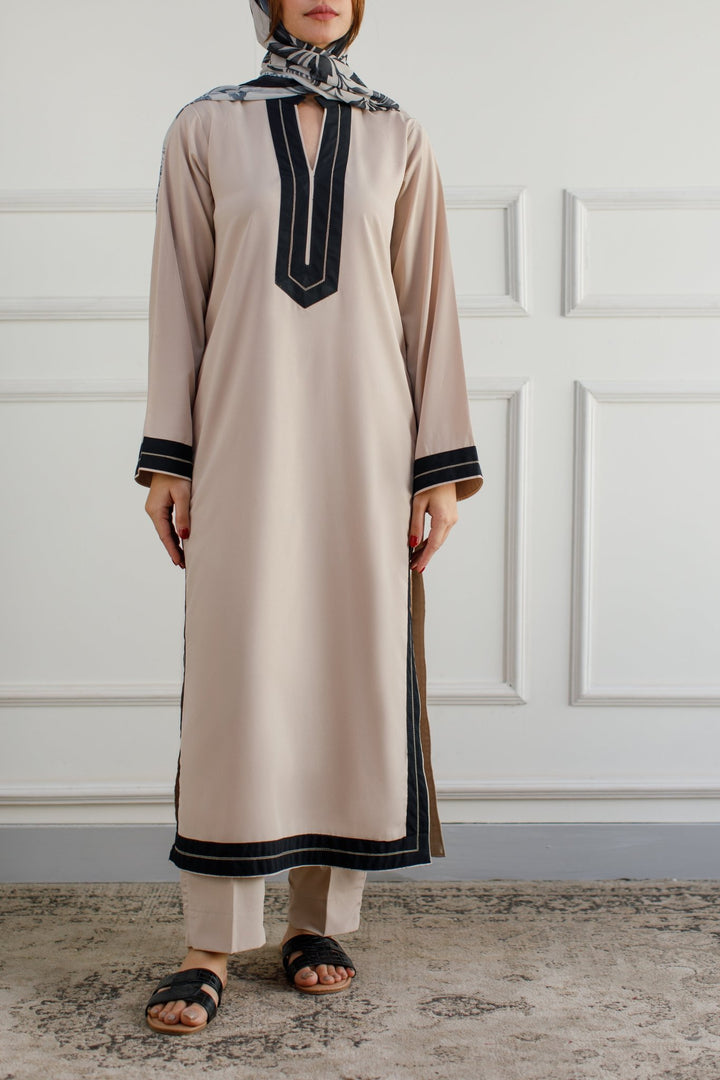 Beige Dress - Peach Republic