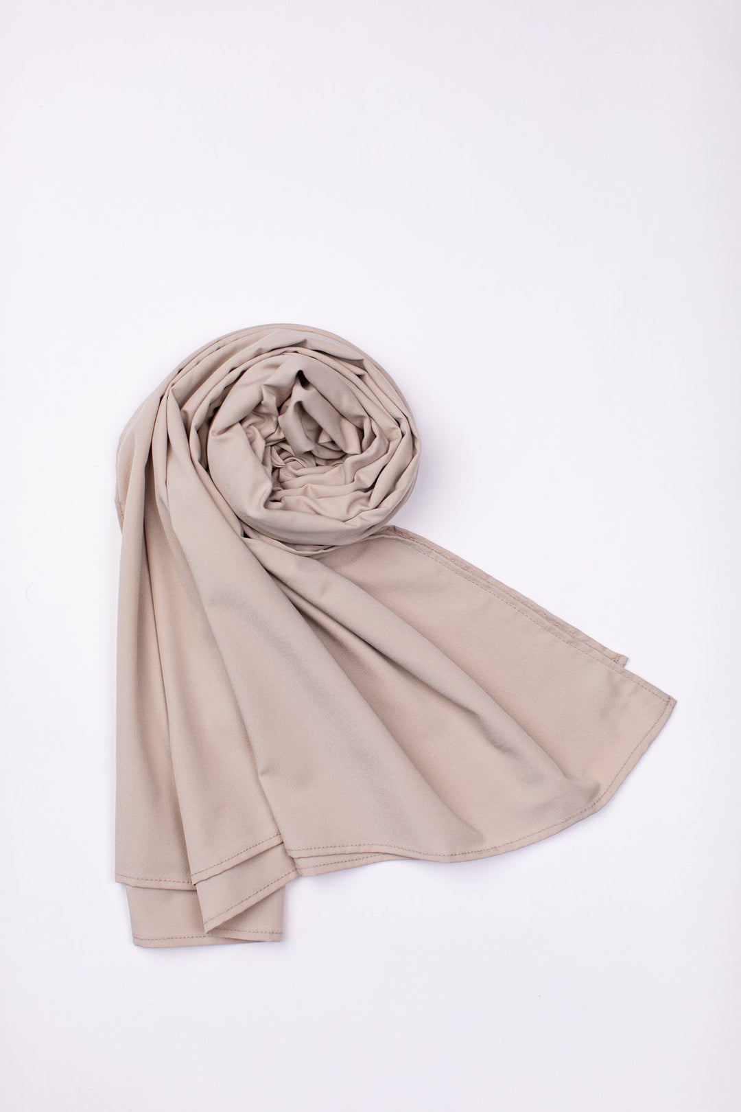 Beige Plain Scarf - Peach Republic