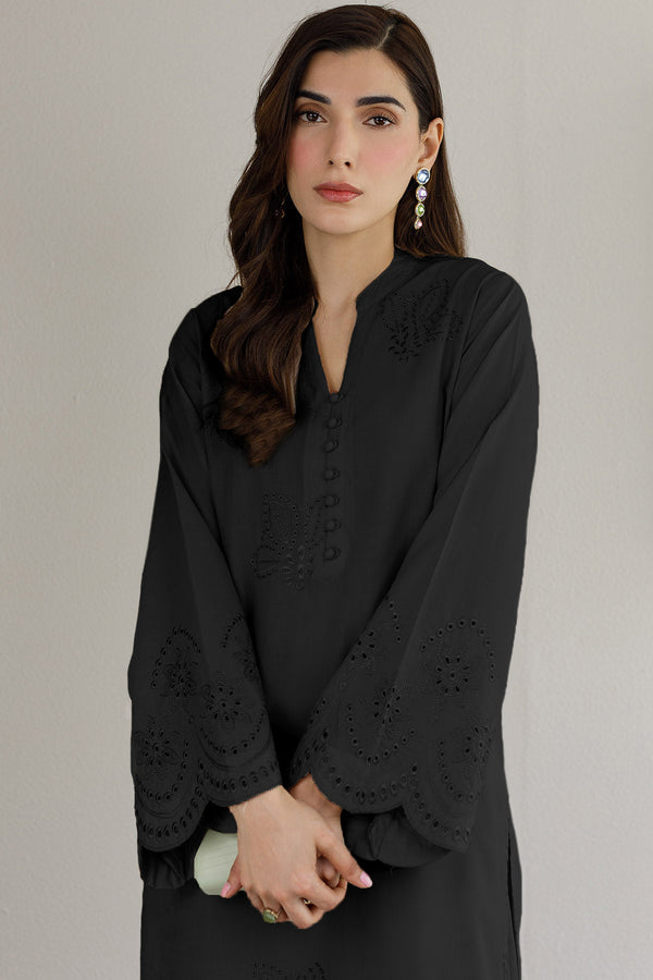 Black Schiffli Dress- 010