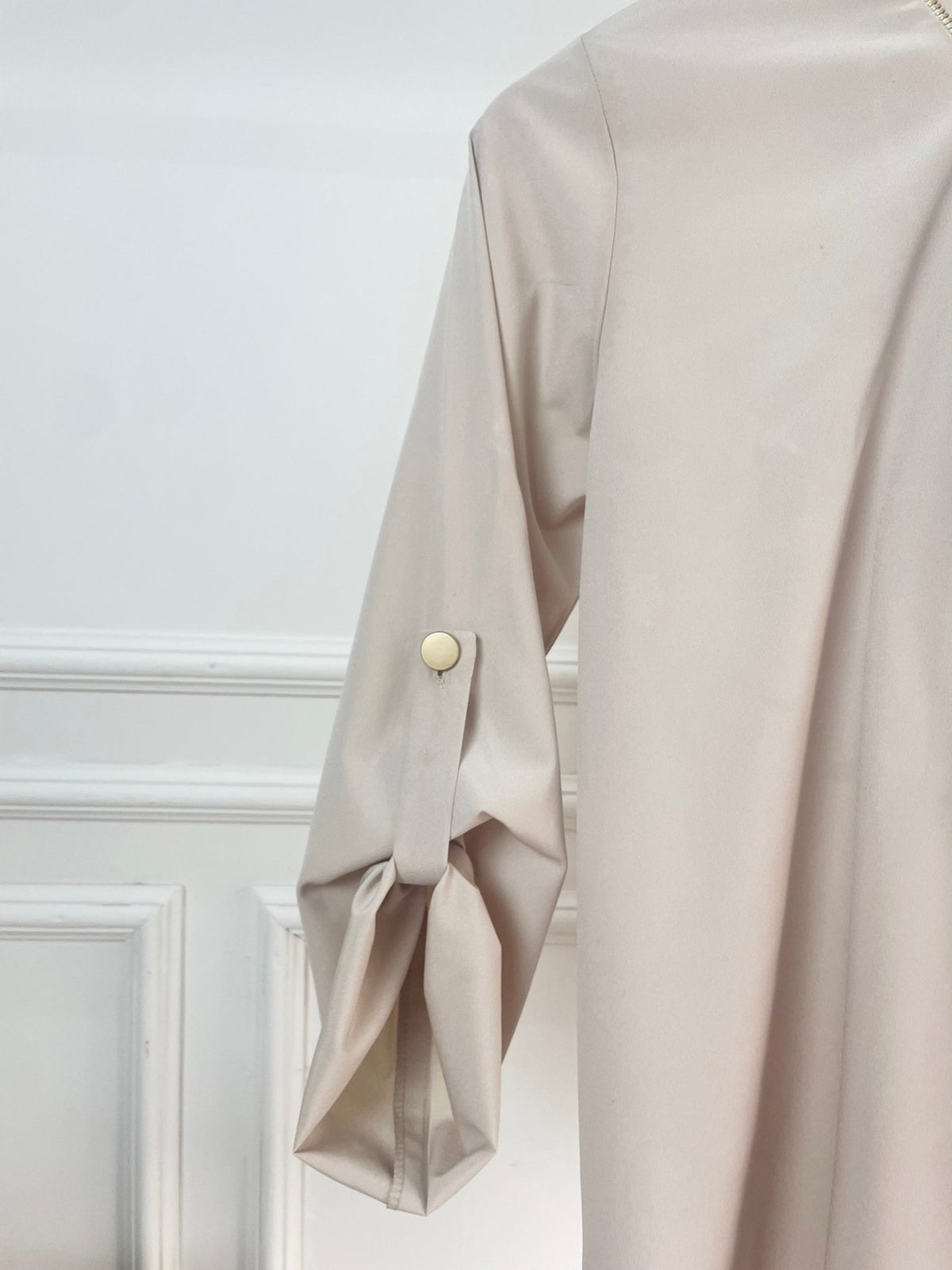 Beige Zipper Tunic - Peach Republic