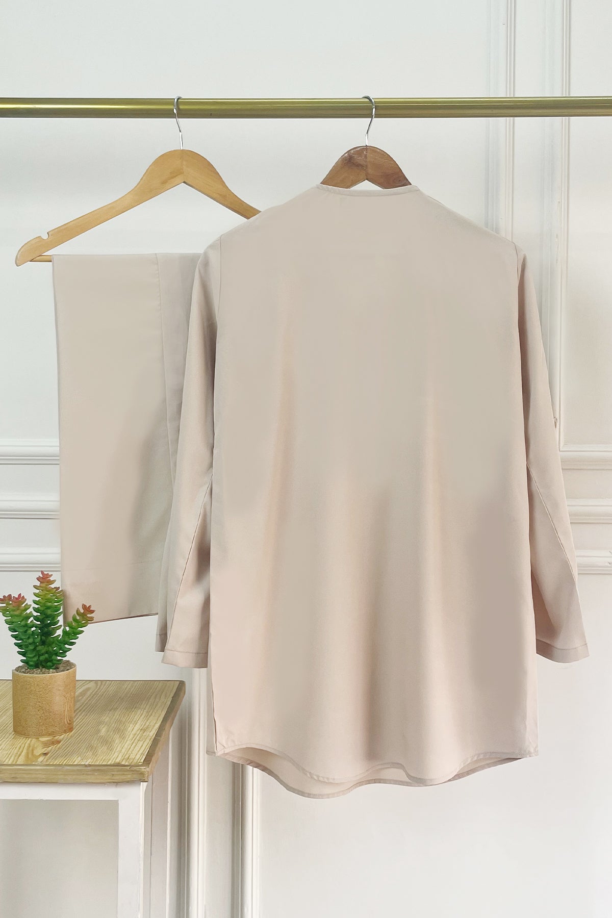 Beige Zipper Tunic - Peach Republic