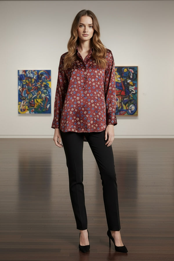 Printed Silk Top - 08