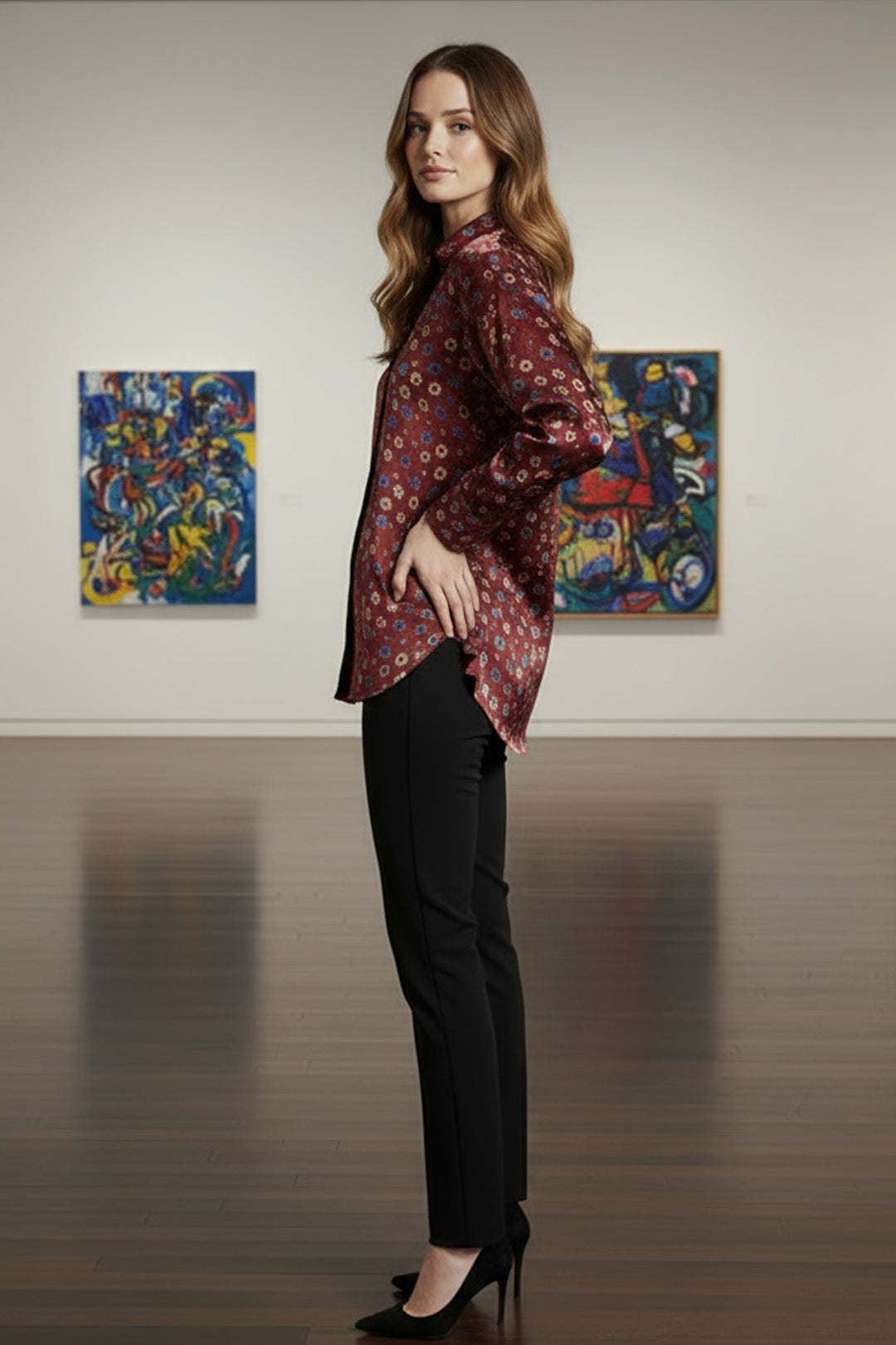 Printed Silk Top - 08