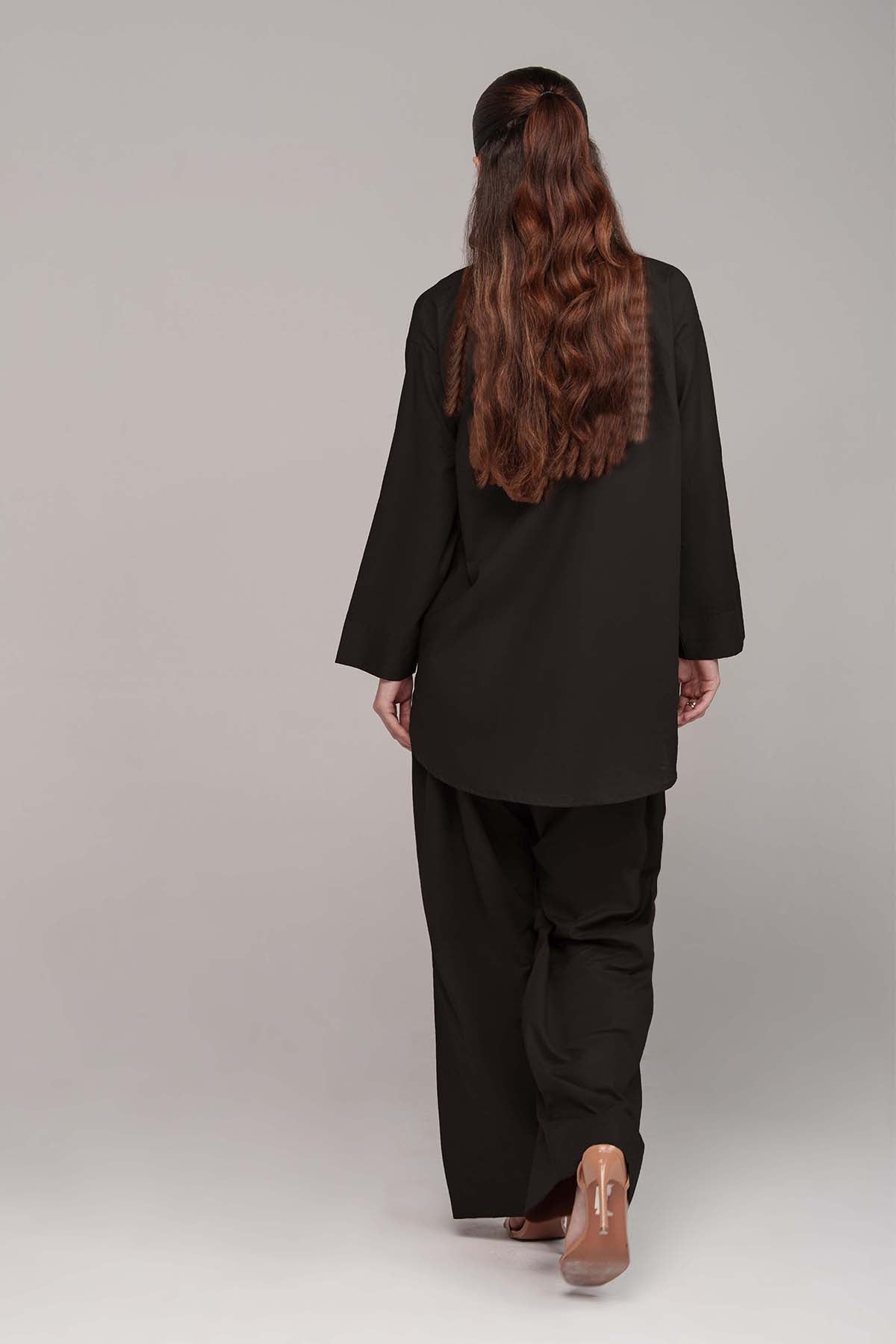 Black Cambric Co Ord Set - Peach Republic