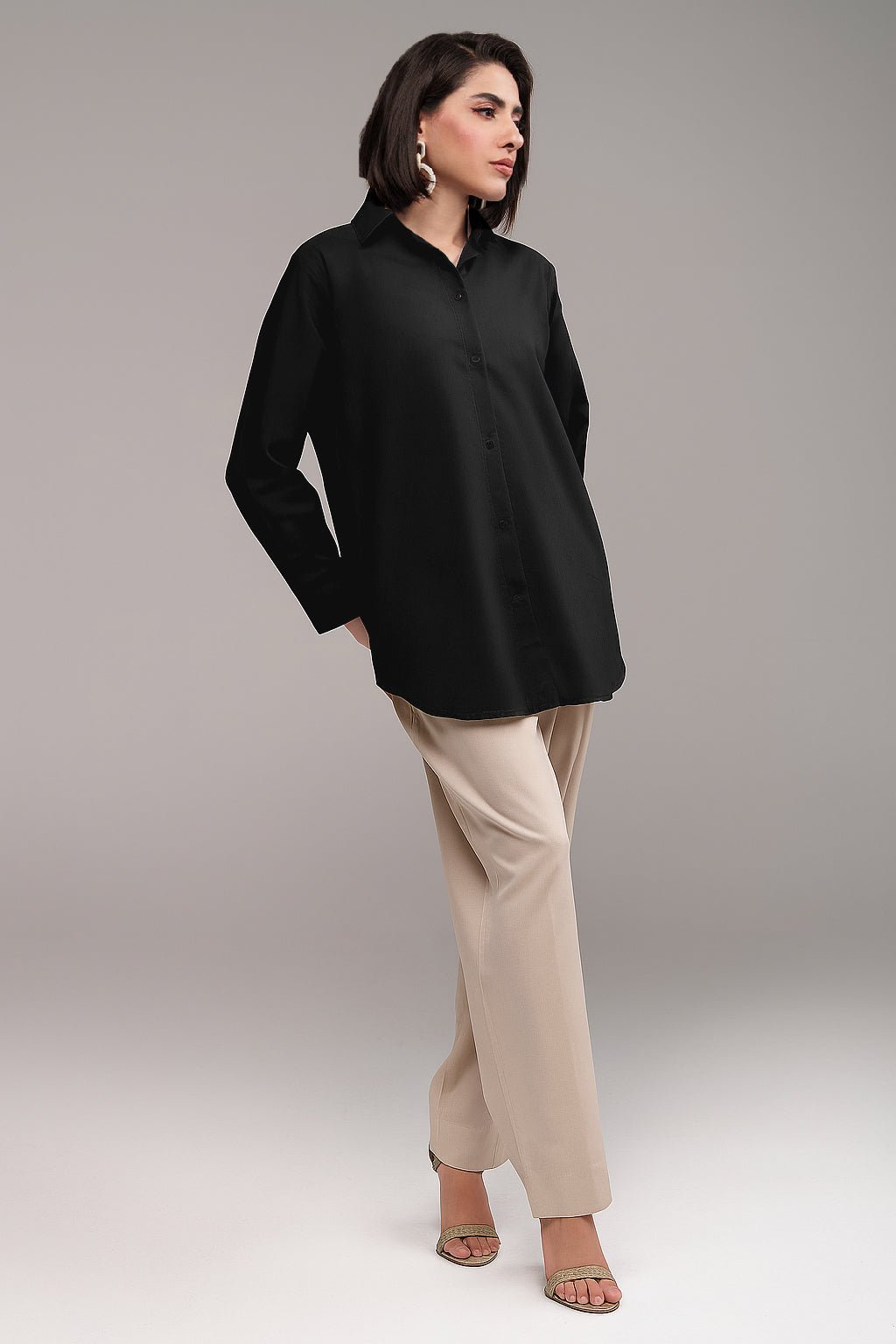 Black Cambric Top - Peach Republic