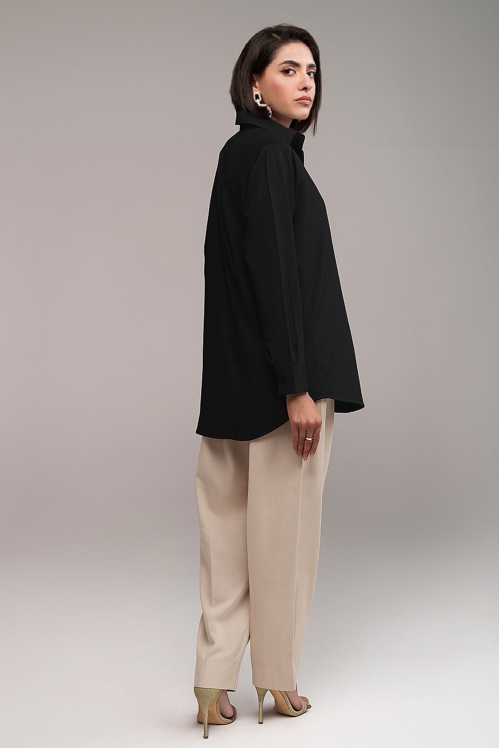 Black Cambric Top - Peach Republic