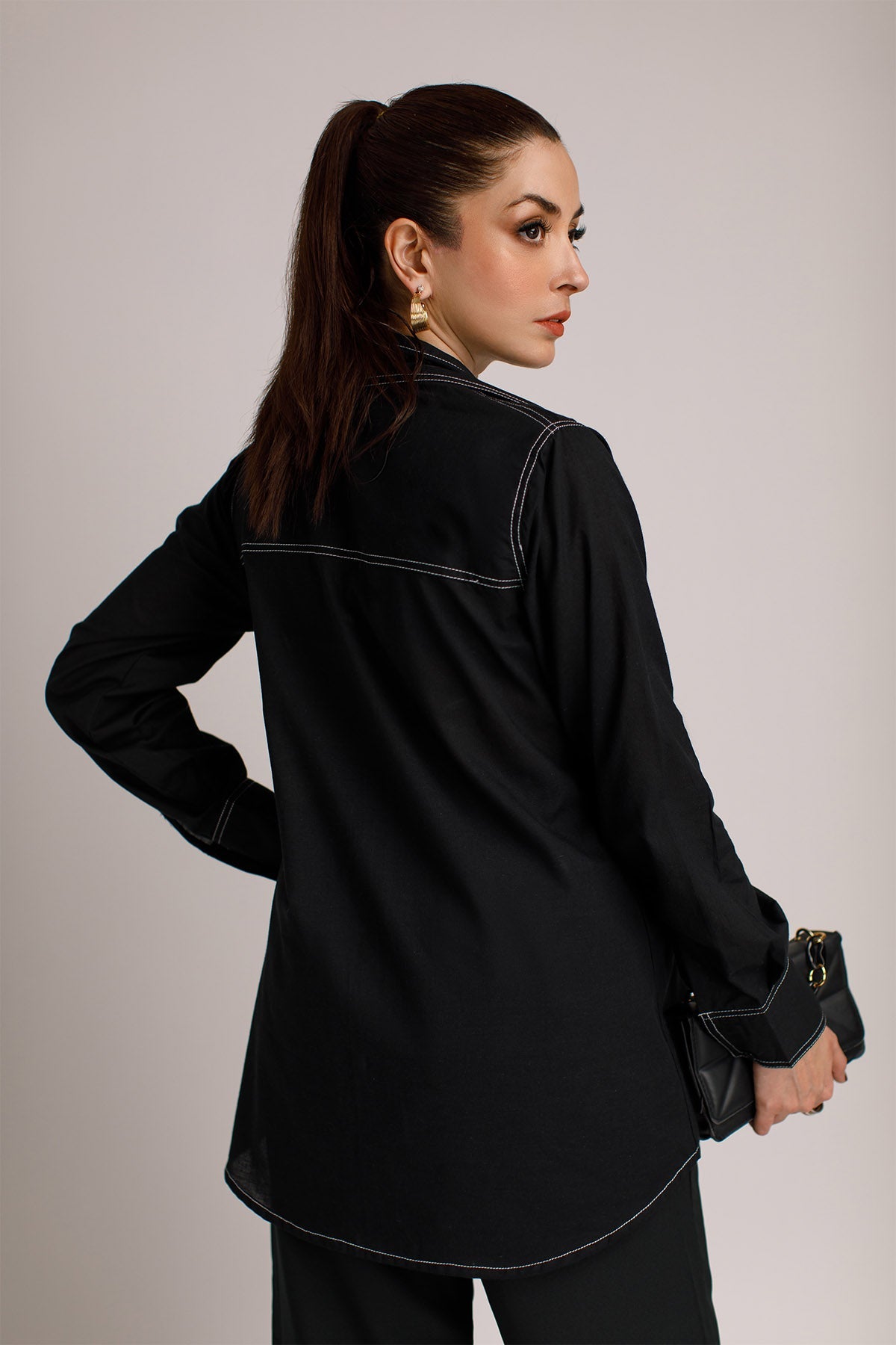 Black Cambric Tunic - Peach Republic