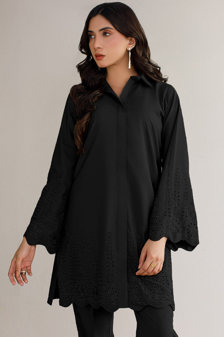 Black Schiffli Co Ord Set - 030 - Peach Republic