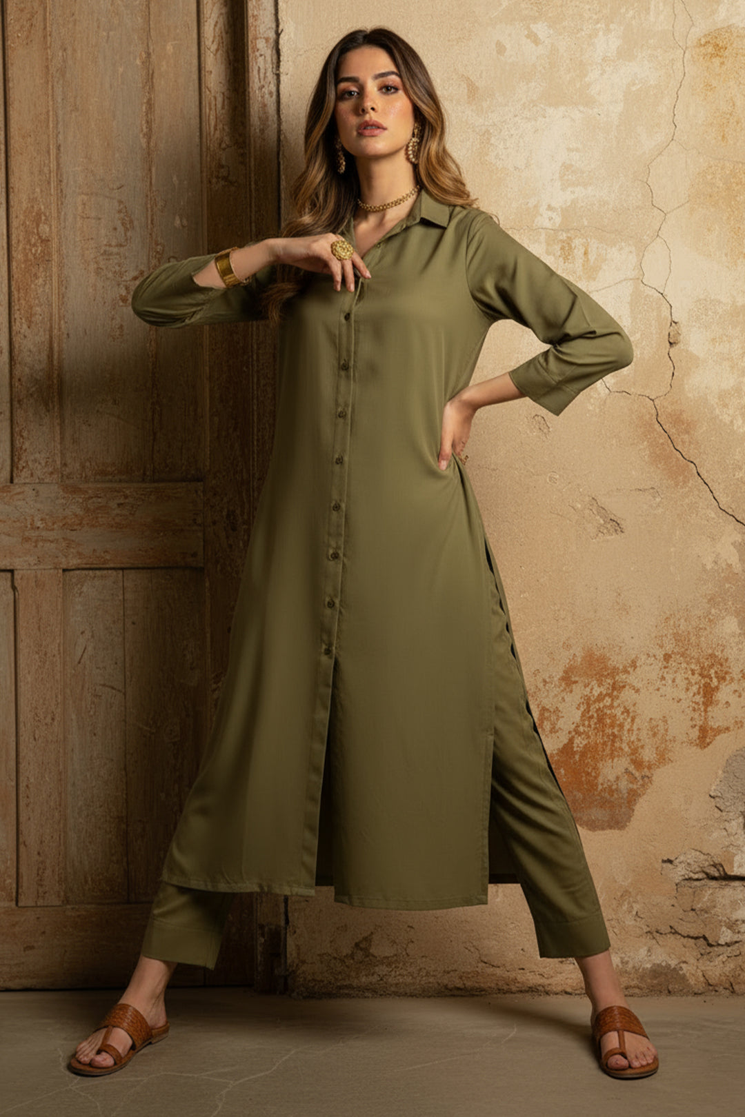 Camo Green Dress - 01