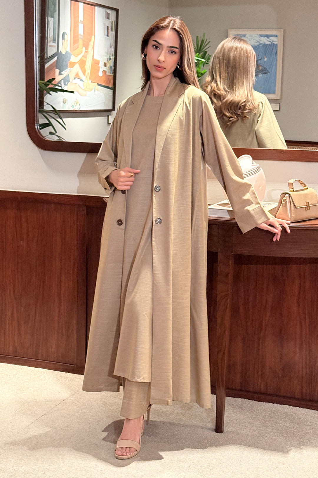 Khaddar Layered Dress