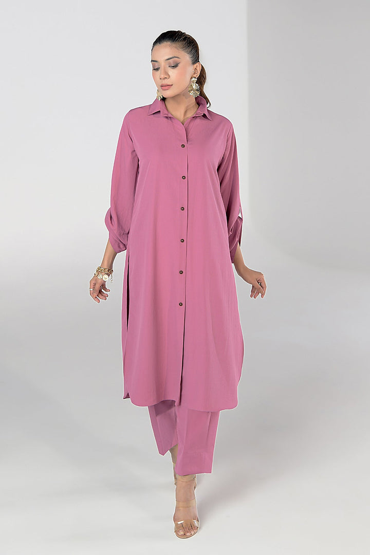 Blush Pink Buttoned Dress-01