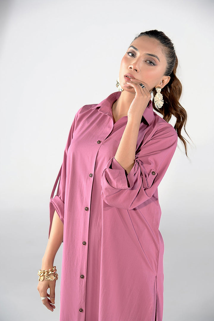 Blush Pink Buttoned Dress-01